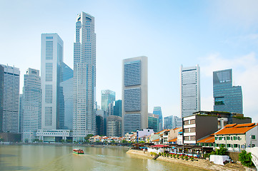 Image showing Raffles place, Boat Quay. Singapore