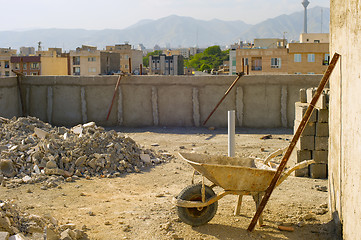 Image showing Tehran construction site, Iran