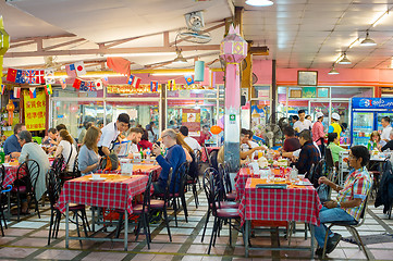 Image showing Thailand street restaurant at night