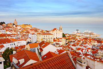 Image showing Lisbon Old Town skyline, Portugal