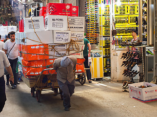 Image showing Tehran Grand Bazaar manual workers