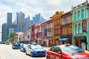 Image showing  Cars on road, Chinatown, Singapore