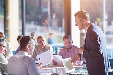 Image showing young business team on meeting at office