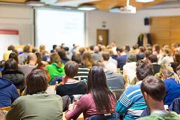 Image showing Workshop at university lecture hall.