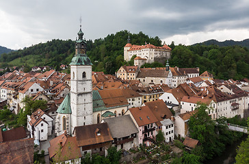 Image showing Medieval Castle in old town of Skofja Loka, Slovenia