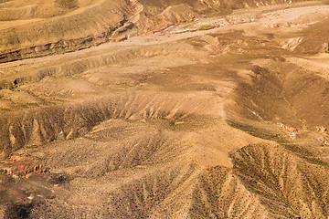 Image showing aerial view of grand canyon from helicopter