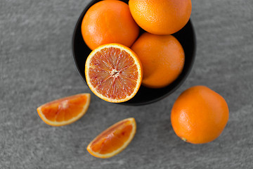 Image showing close up of fresh juicy blood oranges