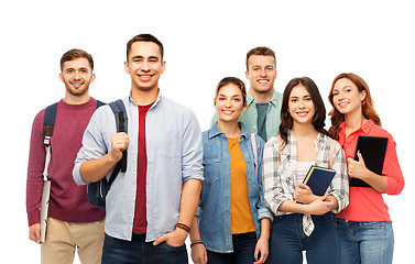 Image showing group of smiling students with books