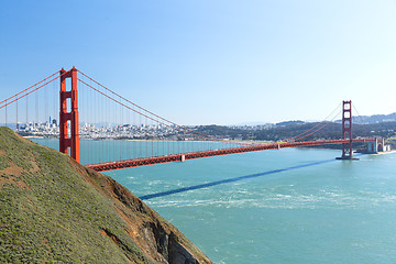 Image showing view of golden gate bridge over san francisco bay