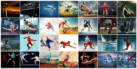 Image showing Creative collage made with different kinds of sport