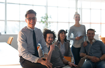 Image showing Portrait of a business team At A Meeting