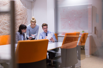 Image showing Business Team At A Meeting at modern office building