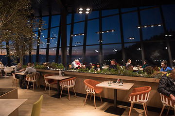 Image showing lovely evening at a luxury restaurant