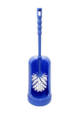 Image showing Blue toilet brush