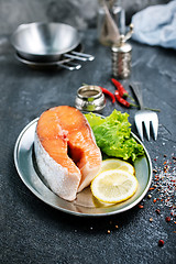 Image showing raw salmon