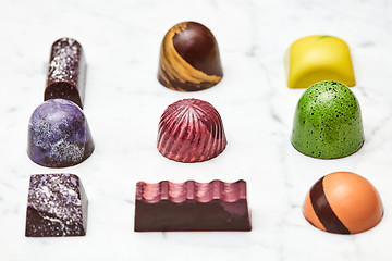 Image showing Assorted chocolate candies