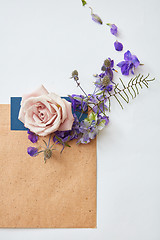 Image showing Flowers with envelope