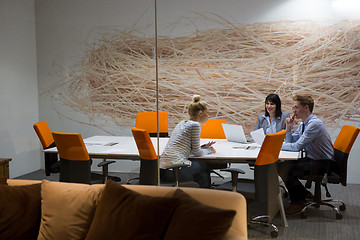 Image showing Business Team At A Meeting at modern office building