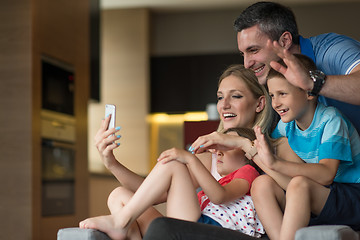 Image showing Family having fun at home