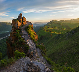 Image showing Beauty dawn in the mountains