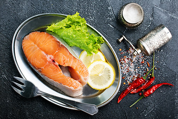 Image showing raw salmon