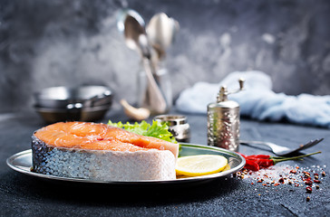 Image showing raw salmon