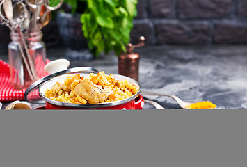 Image showing fried chicken with rice