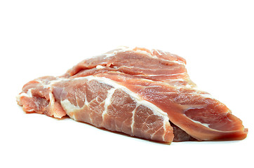 Image showing Sliced of raw pork