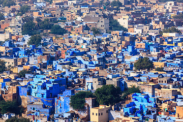 Image showing Aerial view of Jodhpur Blue City. Jodphur, Rajasthan, India