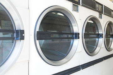 Image showing washing machines at laundromat