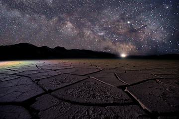 Image showing Time Lapse Long Exposure Image of the Milky Way Galaxy