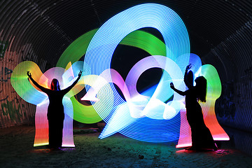 Image showing Light Painting With Color and Tube Lighting