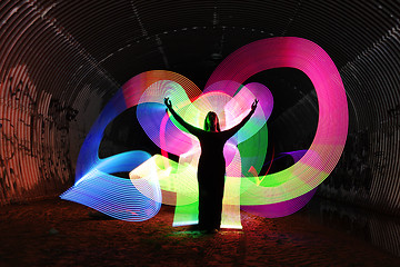 Image showing Light Painting With Color and Tube Lighting