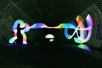 Image showing Light Painting With Color and Tube Lighting