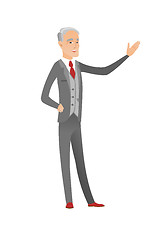 Image showing Caucasian businessman with outstretched hand.