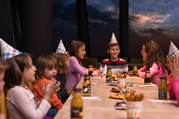 Image showing young boy having birthday party