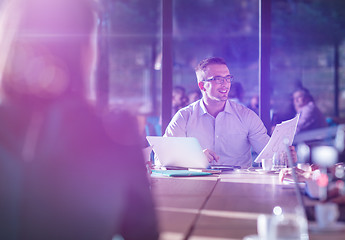 Image showing young business team on meeting at office