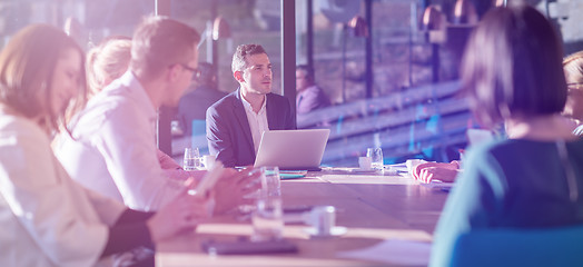 Image showing young business team on meeting at office