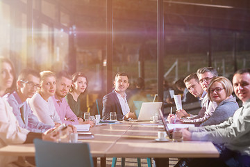 Image showing young business team on meeting at office