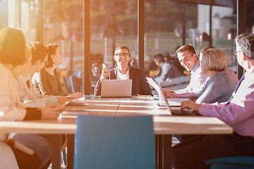 Image showing young business team on meeting at office