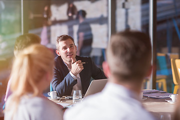 Image showing young business team on meeting at office