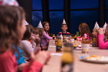 Image showing young boy having birthday party