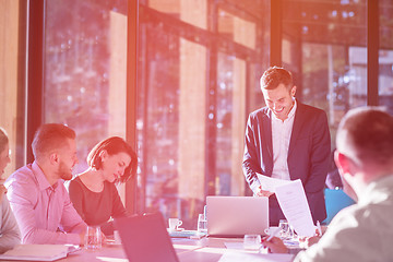 Image showing young business team on meeting at office