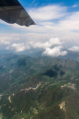 Image showing Nepal and Himalayas landscape view from airplane