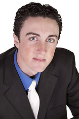 Image showing Close up of a young businessman - white background