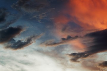 Image showing Photo of the sky with clouds