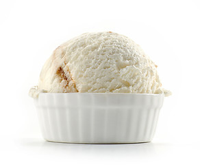 Image showing ice cream in small white bowl