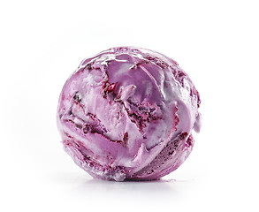 Image showing blueberry ice cream on white background