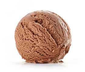 Image showing chocolate ice cream on white background