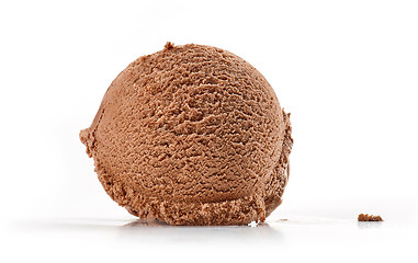 Image showing chocolate ice cream on white background